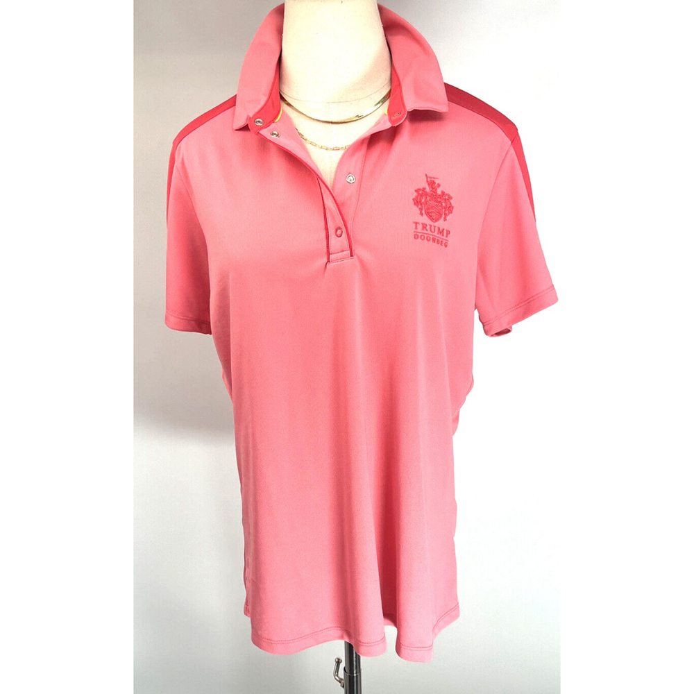 New Galvin Green Womens Trump Pink Golf Polo Shirt XL Doonbeg‎ Megan